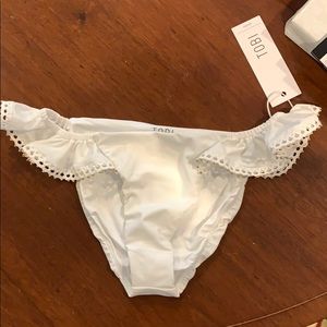 Tobi White Beaded Bikini Bottoms